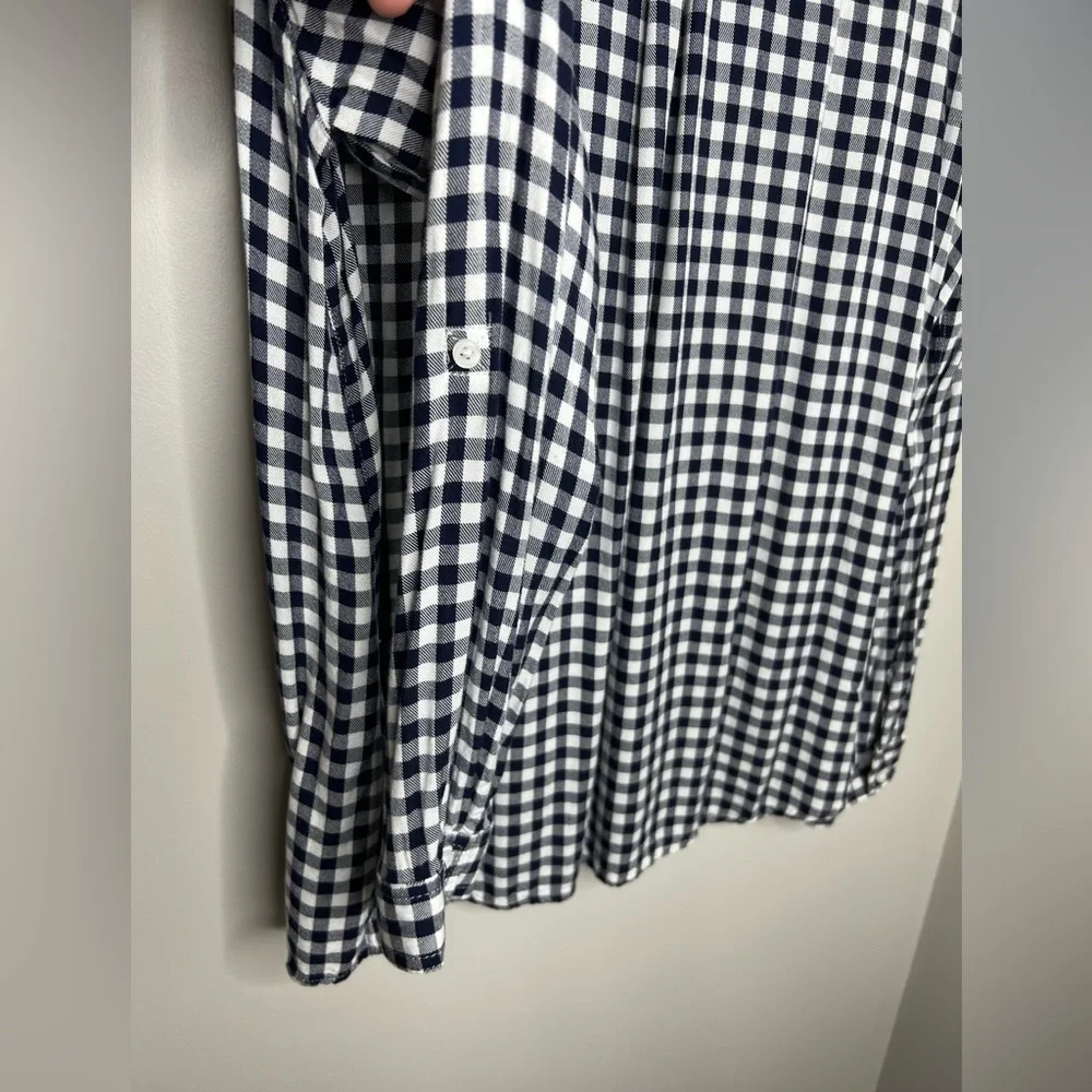 COMO VINTAGE - floral embroidered checkered button down shirt. XL - 🤩 - Picture 7 of 9